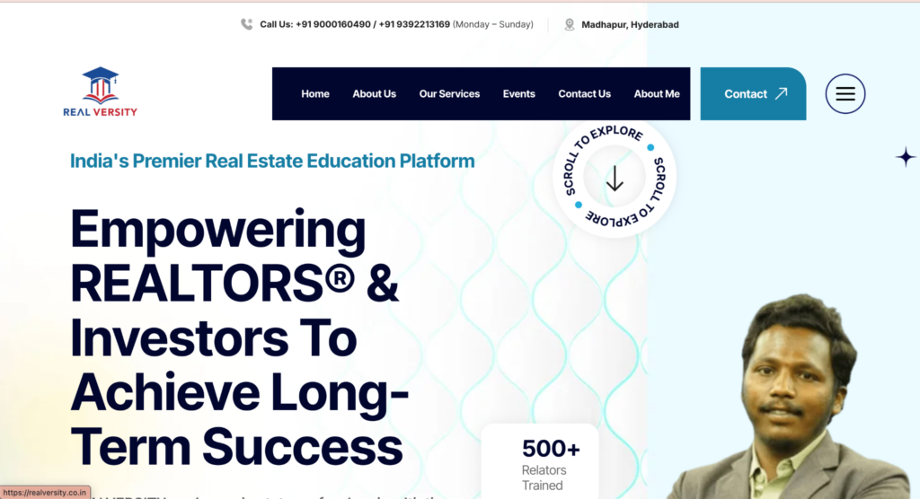 REALVERSITY website preview